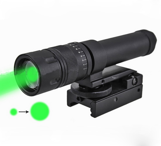 2.5x30 Green Laser Sight Flashlight Adjustable For Night Vision